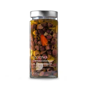 Masline Leccino fara samburi in ulei de masline 550g